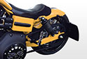 Mounted Black Side Mount License Plate For Harley Davidson Softail - back