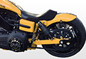 Mounted Black Side Mount License Plate For Harley Davidson Softail - side